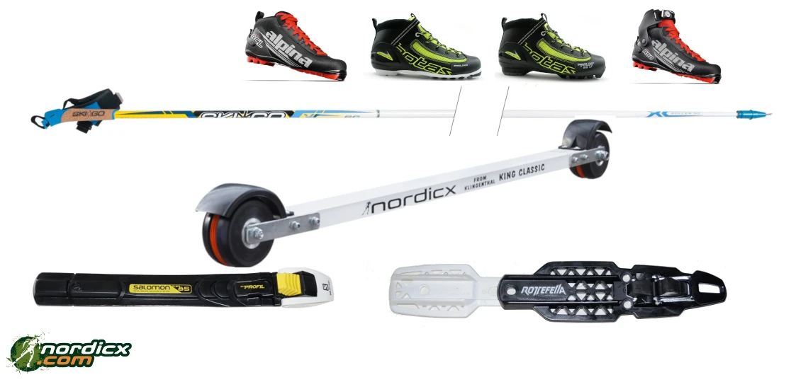 NORDICX Roller-Ski Bundle Classic Complete 1 NORDICX Roller-Ski Bundle Classic Complete