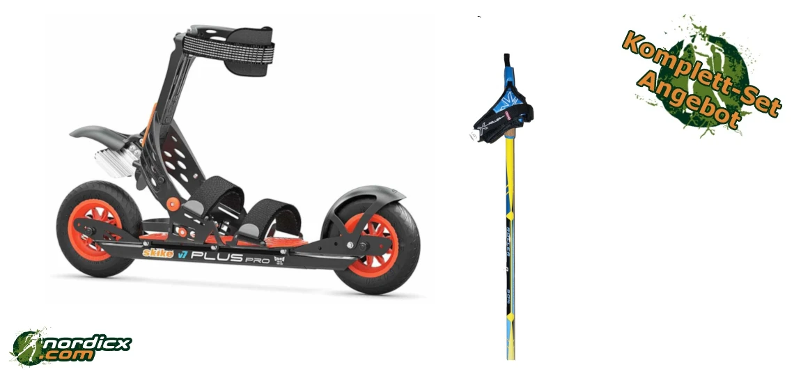 SKIKE V7 Plus Pro Bundle And SKIGO Roller50 Poles 1 SKIKE V7 Plus Pro Bundle And SKIGO Roller50 Poles