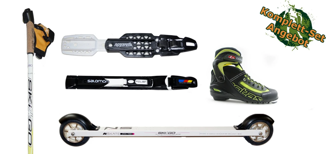 Rollerski Skate Bundle Starter (incl. Rollerski, Binding, Poles & Boots) 1 Rollerski Skate Bundle Starter (incl. Rollerski, Binding, Poles & Boots)