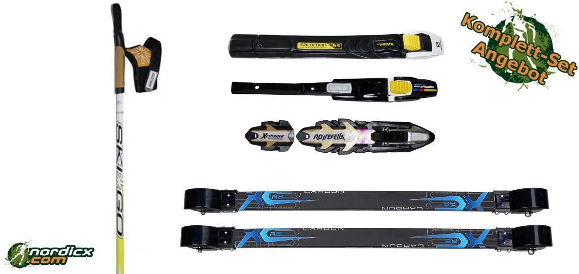 Rollerski Bundle With SkiGo XC Classic Carbon, Binding And Poles SkiGo Roller50 1 Rollerski Bundle With SkiGo XC Classic Carbon, Binding And Poles SkiGo Roller50